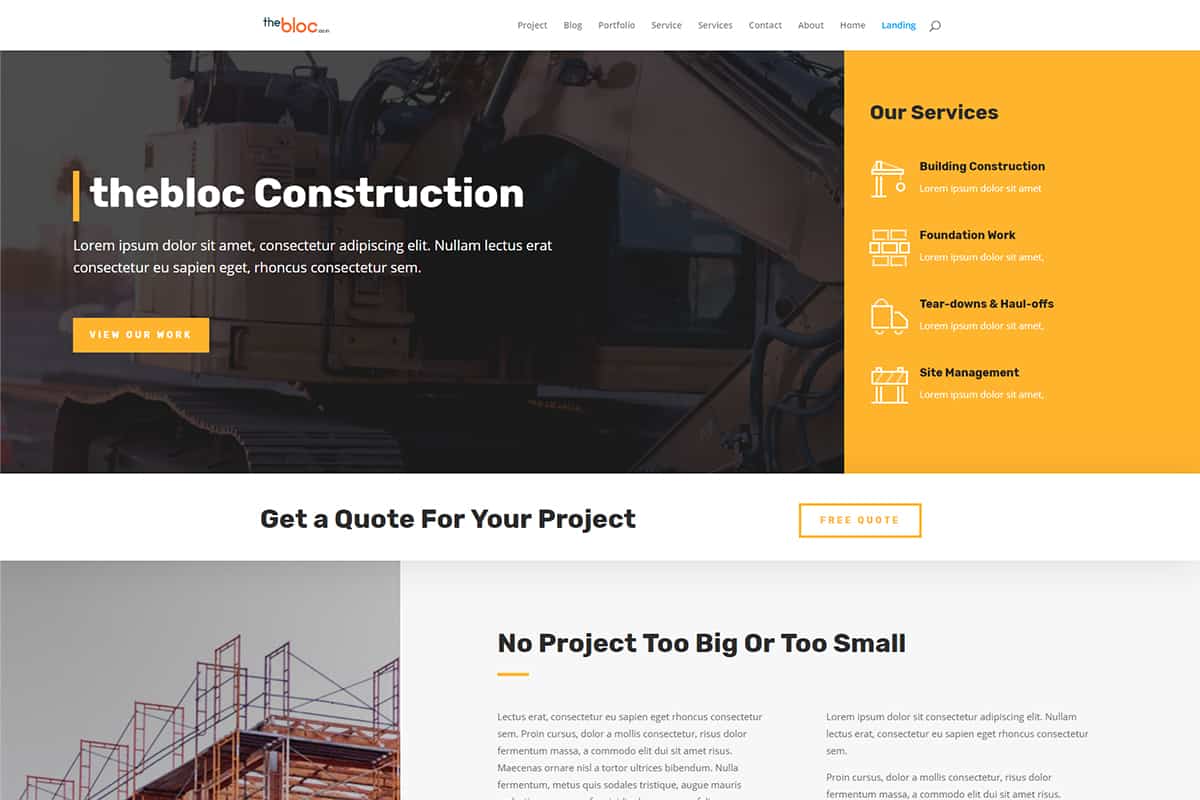 Construction Company Demo