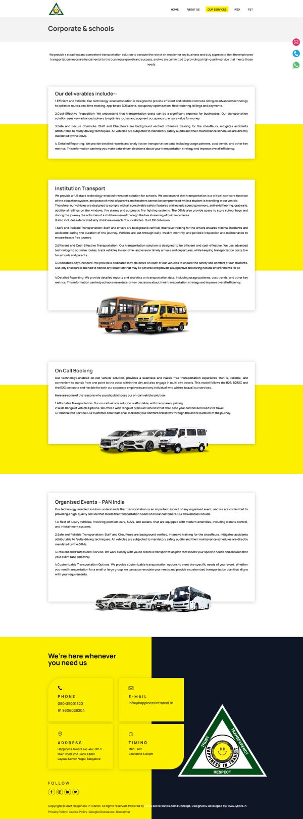 Happiness In Transit Service